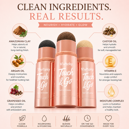 Touch & Go Hair Concealer – Instant Root Touch-Up & Fuller-Looking Hair