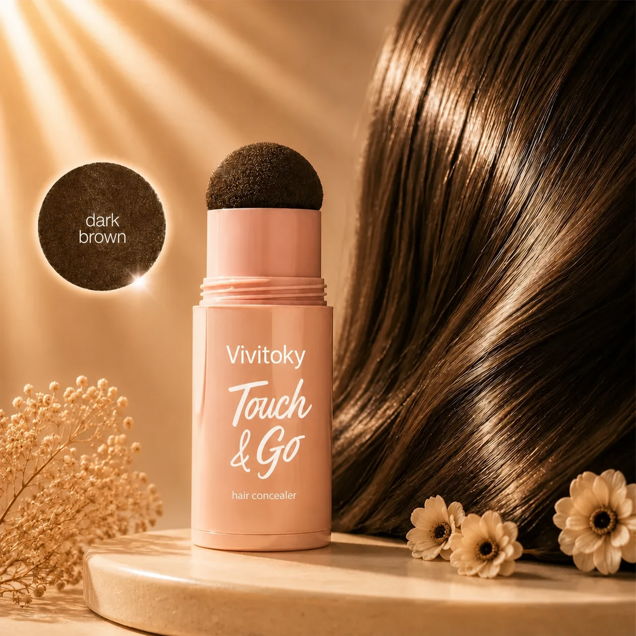 Touch & Go Hair Concealer – Instant Root Touch-Up & Fuller-Looking Hair