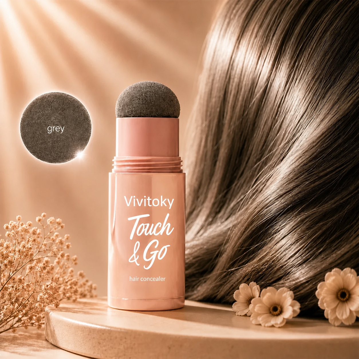 Touch & Go Hair Concealer – Instant Root Touch-Up & Fuller-Looking Hair