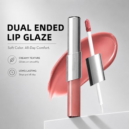 Perfect Twin Lip — Dual-Ended Liquid Lipstick with Velvet Matte Color and Glossy Shine