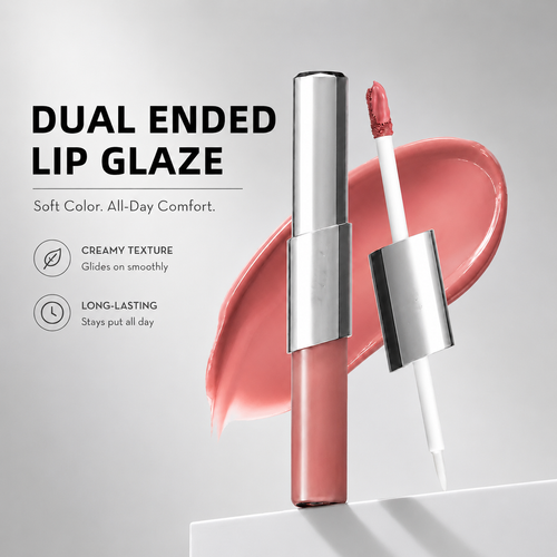 Perfect Twin Lip — Dual-Ended Liquid Lipstick with Velvet Matte Color and Glossy Shine