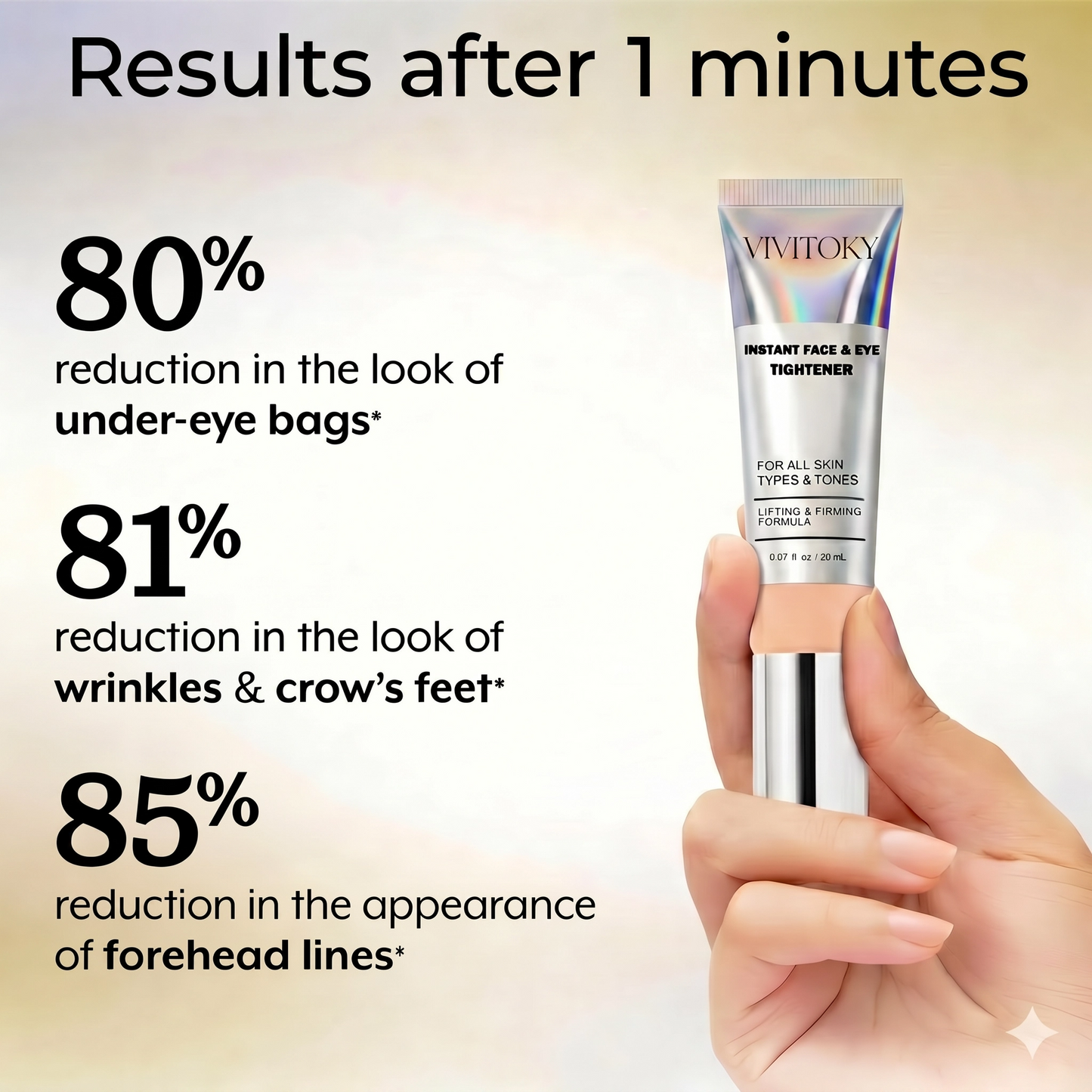Vivitoky Instant Face Temporary Tightener – Instant visible results in 60 seconds