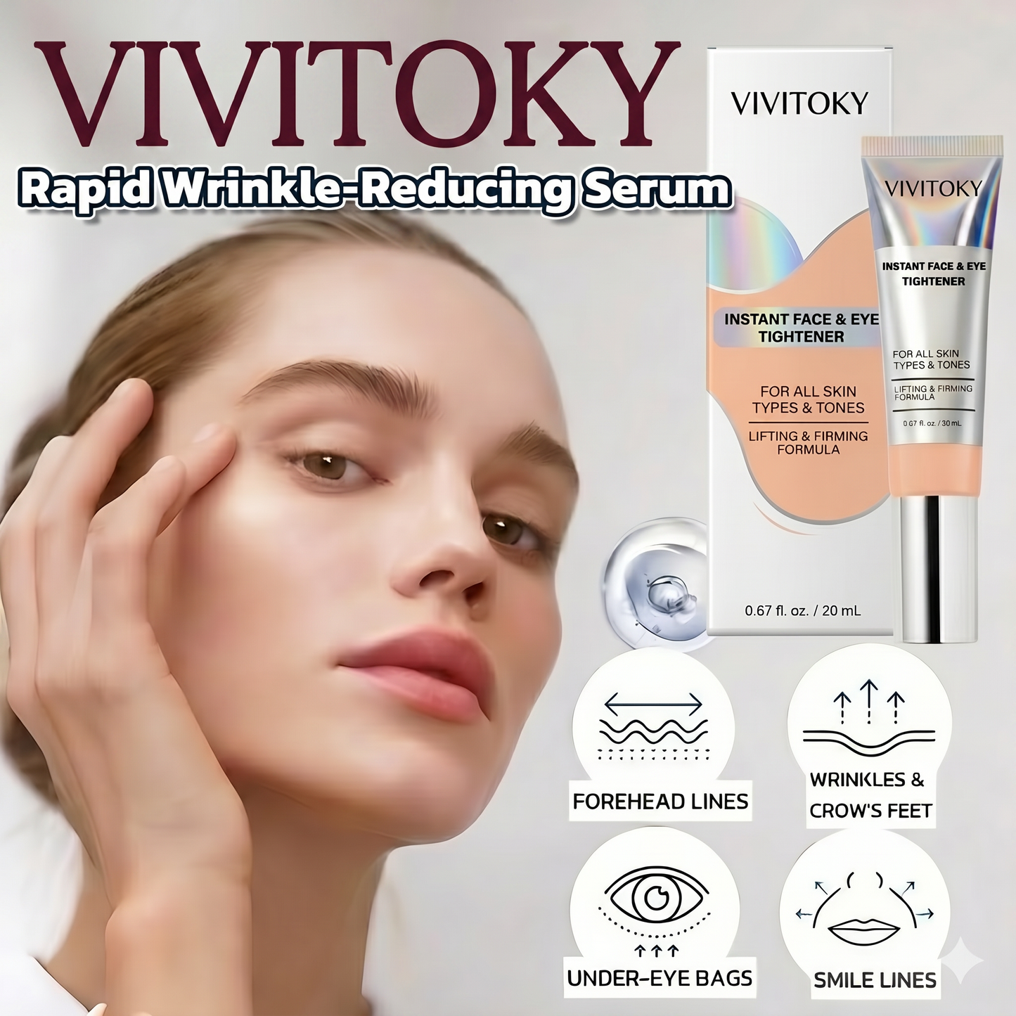 Vivitoky Instant Face Temporary Tightener – Instant visible results in 60 seconds
