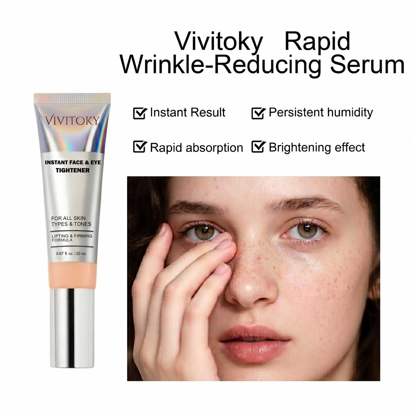 Vivitoky Instant Face Temporary Tightener – Instant visible results in 60 seconds