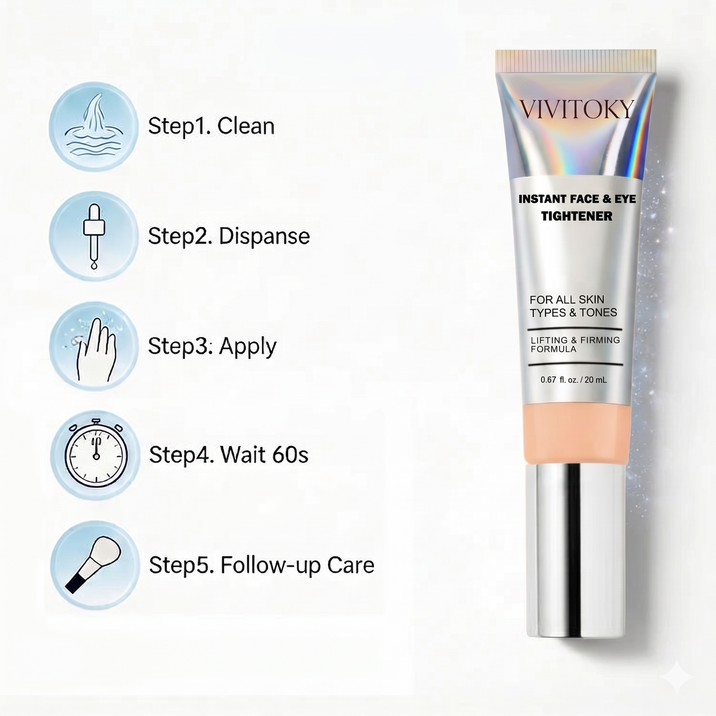 Vivitoky Instant Face Temporary Tightener – Instant visible results in 60 seconds