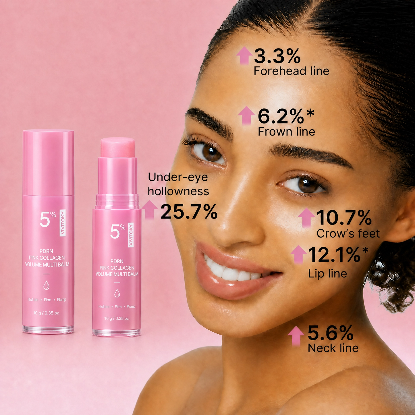 🔥LAST DAY 60% OFF Vivitoky Korean Pink CollagenVolume Multi Balm 💖