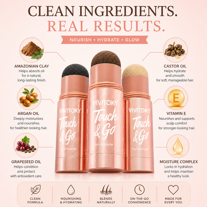 Touch & Go Hair Concealer – Instant Root Touch-Up & Fuller-Looking Hair