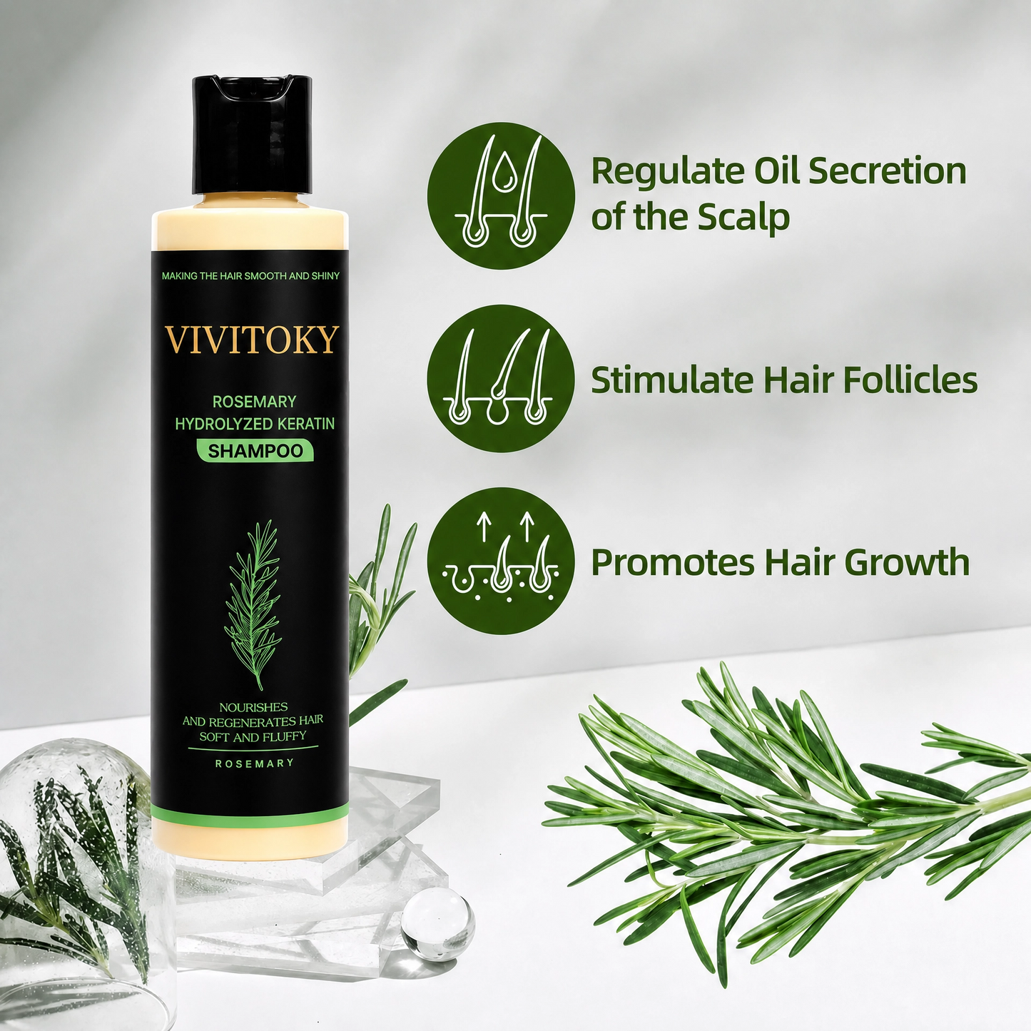 🔥LAST DAY 60% OFF - 🌿Vivitoky® Organic Rosemary Hair Growth Shampoo